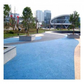 露骨彩色透水混凝土 車(chē)行彩色透水混凝土路 透水性混凝土彩色路面