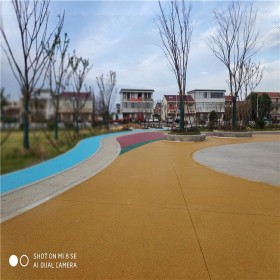廣場(chǎng)彩色透水混凝土 彩色整體透水路面 生態(tài)透水地坪 施工方案