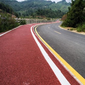 眉山市 藝術(shù)彩色地坪 綠道彩色混凝土 道路彩色路面 免費技術(shù)指導